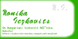 monika iczkovits business card